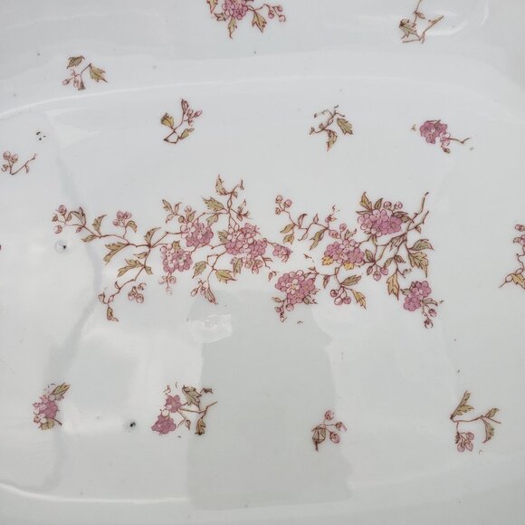 Antique Victoria Austria Pink Floral Gold Large Oval Serving Platter - Picture 2 of 8